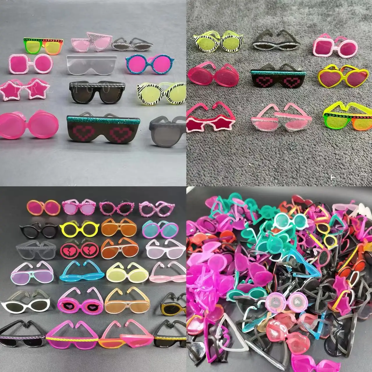 Random 10 pcs of 8cm original lol doll glasses accessories DIY dressing toys