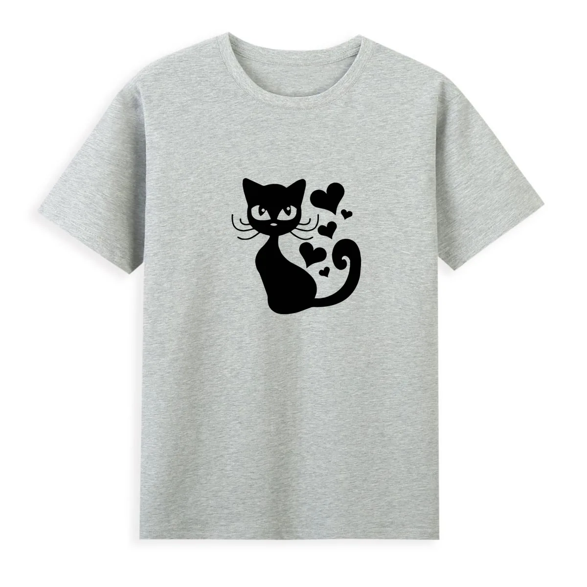 

Love Little Black Cat T-shirt Women Summer Tops Tees Original Brand Tshirt Soft Casual Shirts For Girls A230