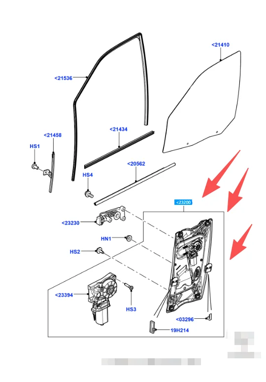 LR060136 LR006359 LR012207 LEFT FRONT WINDOW REGULATOR MOTOR For LAND ROVER FREELANDER 2