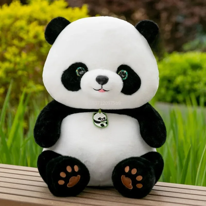 27/36CM Chinese Panda Plush Toy Green Eyes Super Full Soft Chinese National Treasure Animal Doll Children's Birthday  Kids Toys