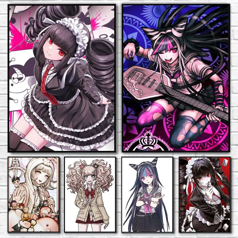 D-Danganronpa  Poster Self-adhesive Art Waterproof Paper Sticker Coffee House Bar Room Wall Decor