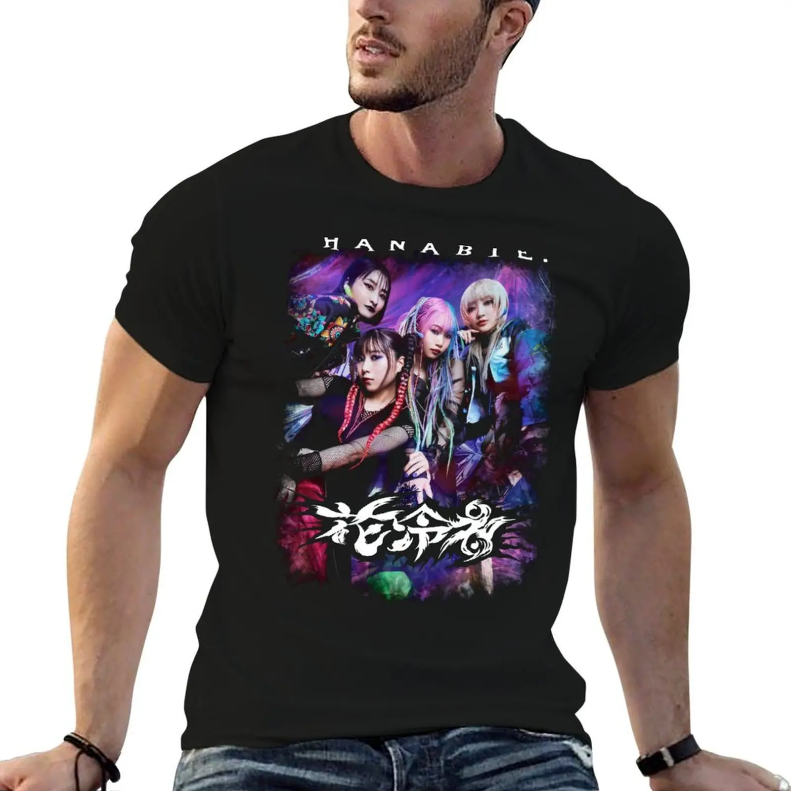 

HANABIE BAND T-Shirt t shirts cotton 100% man t shirt cotton T-Shirt