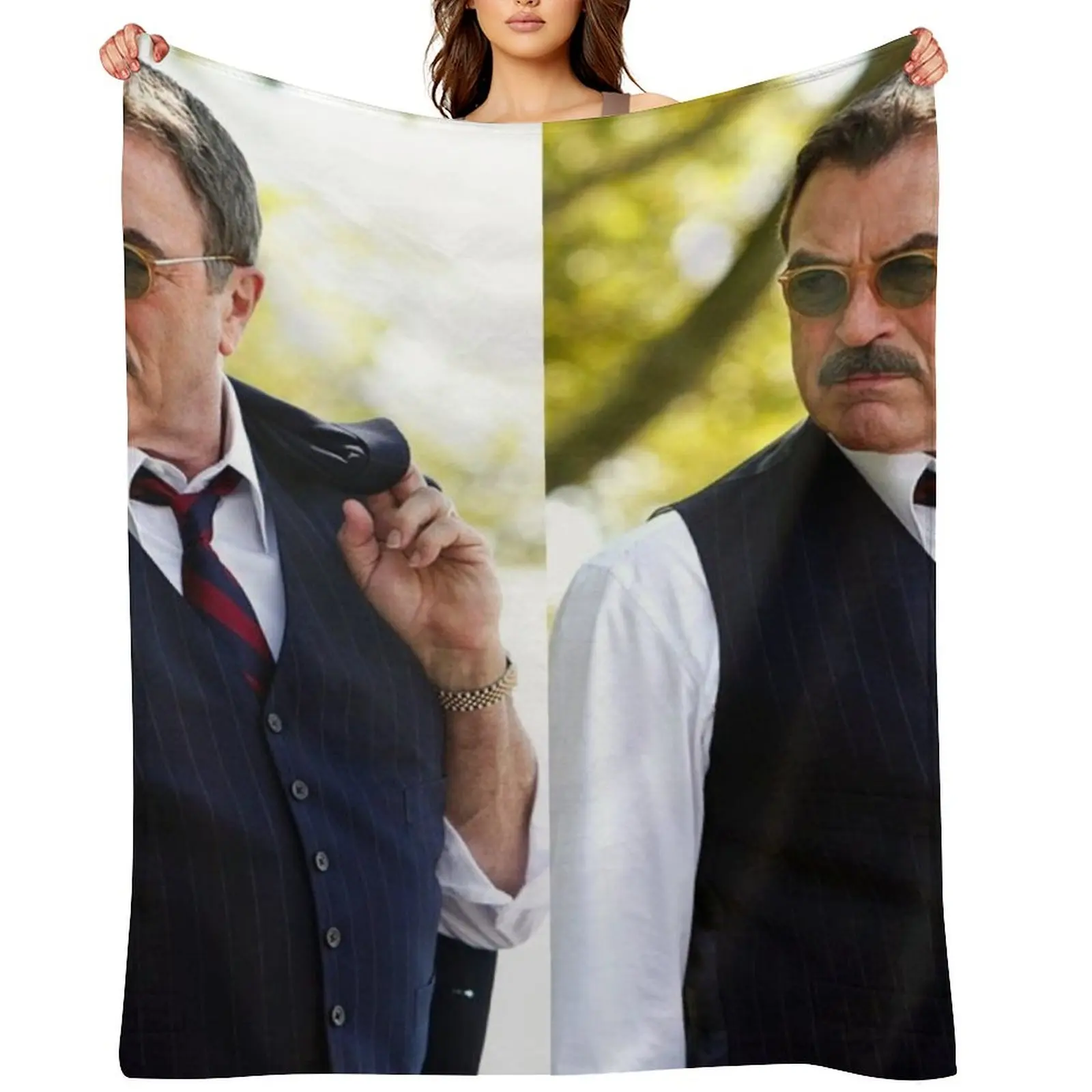 

Tom Selleck actor Throw Blanket Nap christmas decoration Luxury Designer Heavy Blankets
