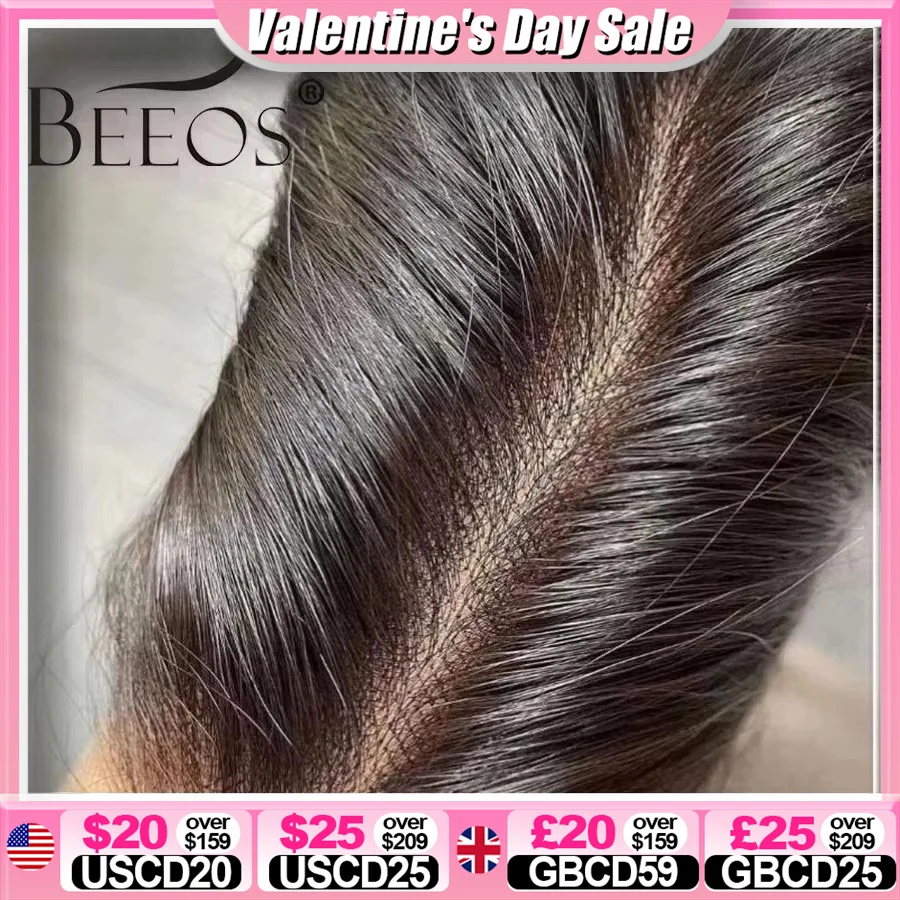 

BEEOS реальный 2x6 HD кружевной застежки ТОЛЬКО прямые 6 дюймов глубокий разделение предварительно выщипанные человеческие волосы для женщин бразильские натуральные волосы