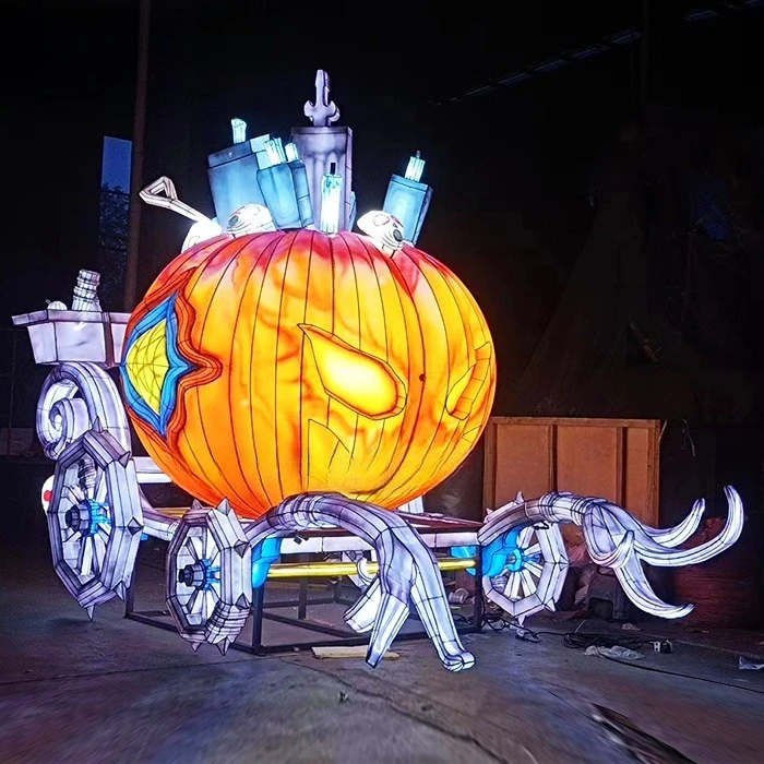 Christmas Lantern Decoration Handmade Colored Large Pumpkin Lantern
