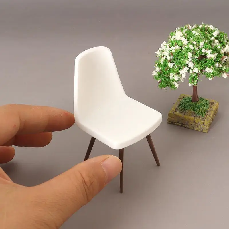 

1Pcs 1:12 Dollhouse Simulation Mini Chair Model Dollhouse Furniture Decoration Toy Dolls House Micro Scene Construction Props