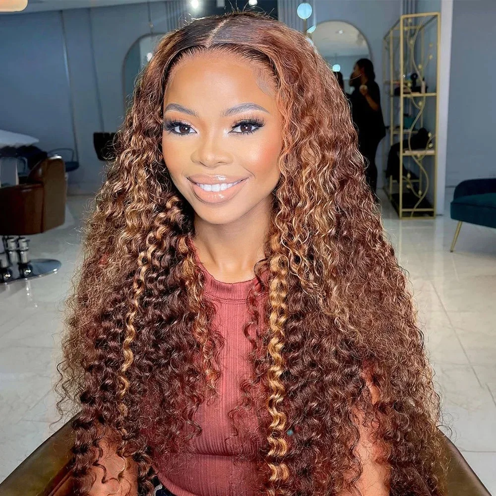 

Длинный светлый блондин 180 Плотность 26 дюймов Парик фронта шнурка Кудрявый вьющийся бесклеевой предварительно выщипанный с волосами ребенка для женщин