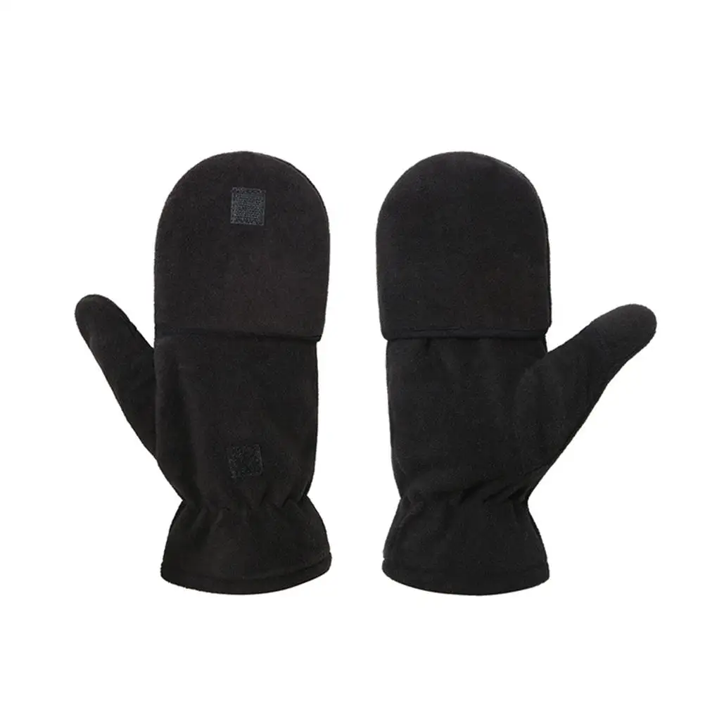 

Winter Warm Gloves Half-finger Men Women Fleece Thermal Cover Mitts Touch Screen Fishing Sports Cycling Gloves