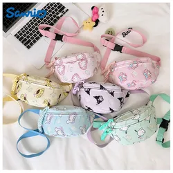 Sanrio Kuromi Chest Bag Cinnamoroll Crossbody Shoulder Bag Waist Storage Pouch My Melody Hello Kitty Coin Purse Kid Girl Gift