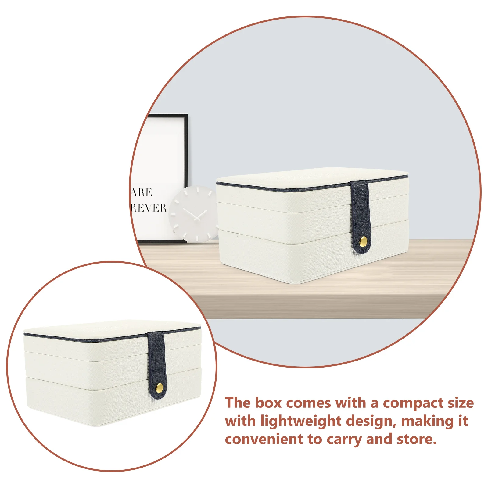 Large Capacity Multilayer Jewelry Box Portable Organizer Storage Case for Necklaces Earrings Rings Travel Small Jewelry Box