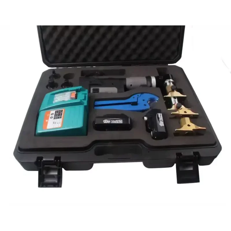 【HOT】PZ-1240 battery powered pex pipe with fitting pressing tool portable crimping tool multi-layer pex fittings press machine