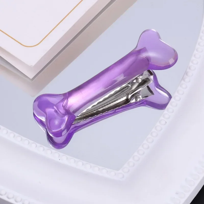 Y2K مقاطع الشعر العظام الصغيرة النساء الزخرفية جميل دبوس الشعر فتاة تصفيف الشعر المشابك بلون العظام مشبك شعر إكسسوارات الشعر