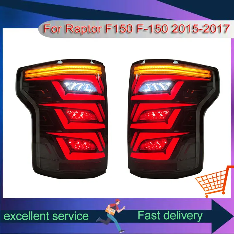 

Задние фонари в сборе для Ford Raptor F150 F-150 2015-2017, модификация передних фонарей, светодиодные фары дальнего тормоза, динамические указатели поворота