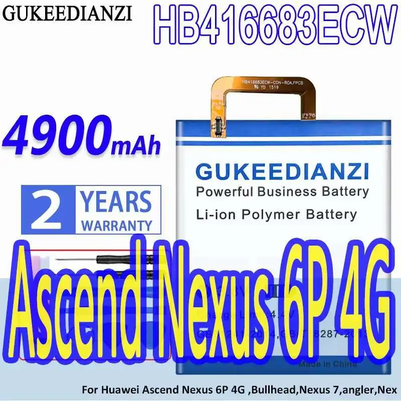 

Аккумулятор мобильного телефона HB416683ECW 4900 мАч для Huawei Ascend Nexus 6P 4G, Bullhead, Nexus 7,Angler, Nex