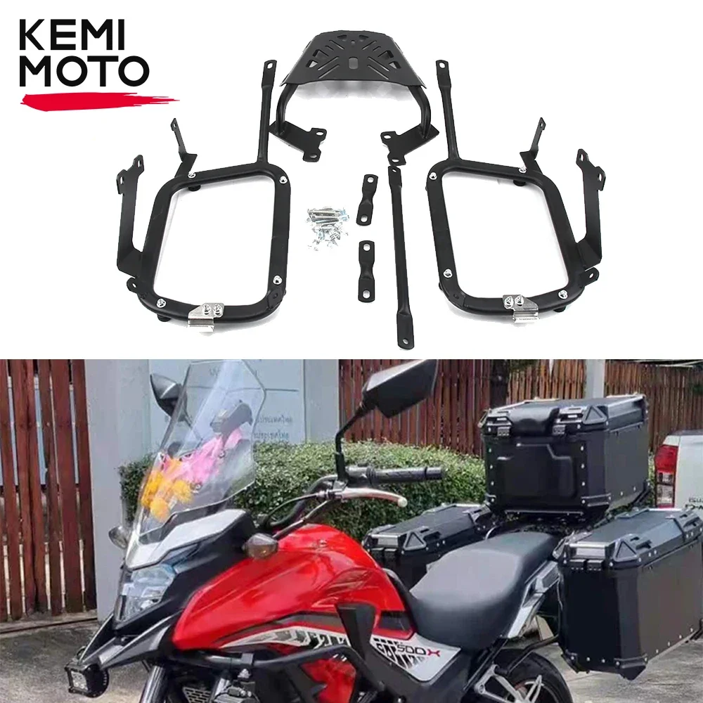 

For Honda CB400X CB500X 2021 Panniers Rack Frame Saddlebag Side Bracket Top Rear Case Box CB 500X CNC Stainless Steel KEMiMOTO