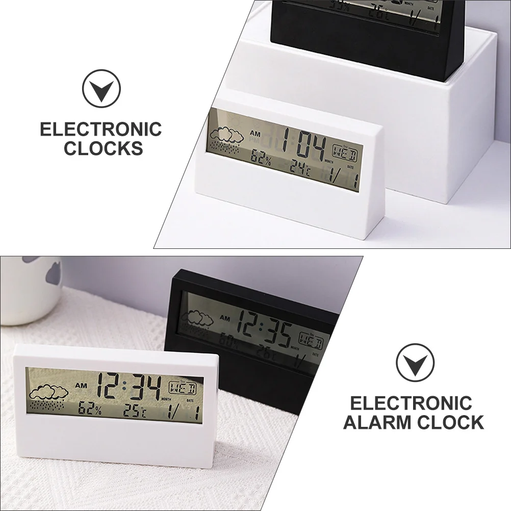 

Glow Night Light Digital Alarm Clock Large Display Mute Silent Electronic Table Clock Bedroom Household Decorative Timepiece