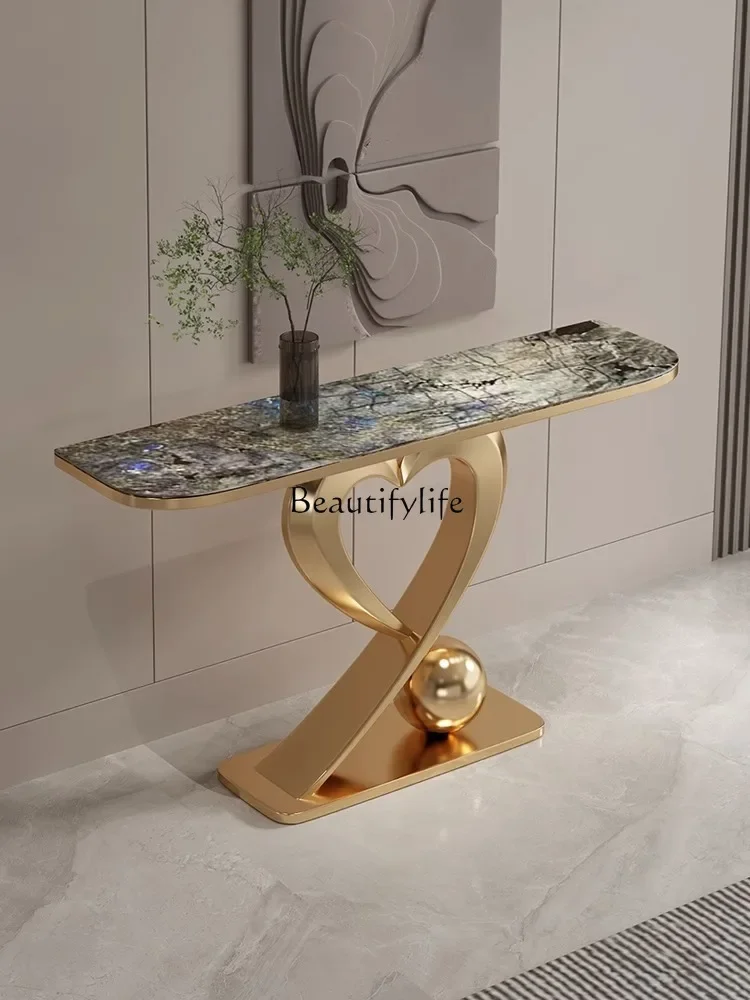 

FG44Light luxury entrance table Italian high-end entrance cabinet end view table