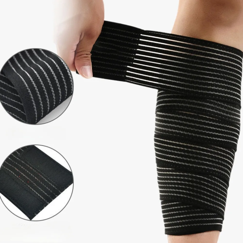 1PC Extra Long Elastic Knee Wrap Compression Bandage Brace Support for Legs Stabilising Ligaments  Squat Basketball Running