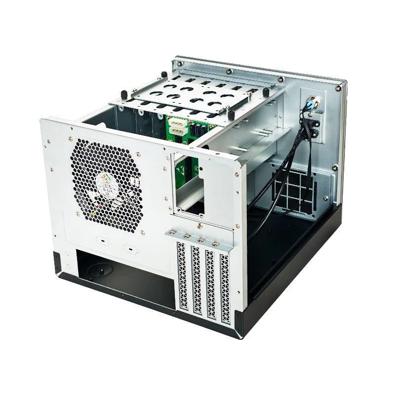 6 Bay NAS Case Hot Swap Storage Chassis MATX ITX Server Case Type-C USB3.0 FLEX CRPS PSU 4 PCI Slots