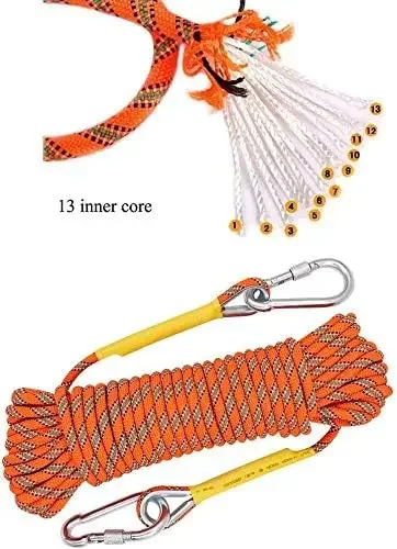 Outdoor Climbing Rope 10M(32ft) 20M(64ft) 30M(96ft) 50M(160ft) 70M(230ft) 152M(500FT) 352M(1000FT) Static Rock Climbing R