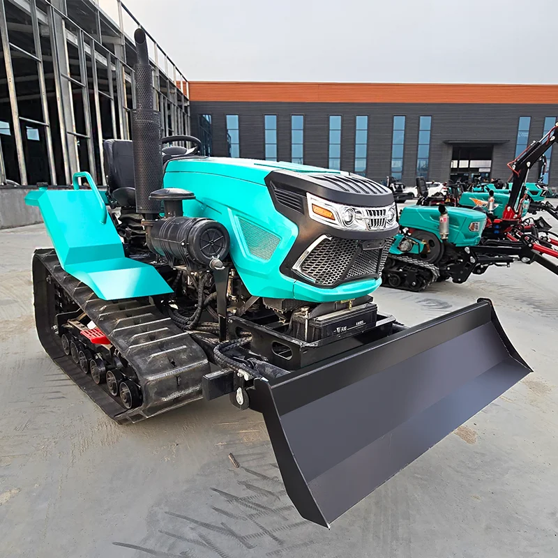 Peternakan Kecil Cina Terlacak Traktor Mini Pertanian Naik Mesin Pembuat Punggung Kultivator Perayap