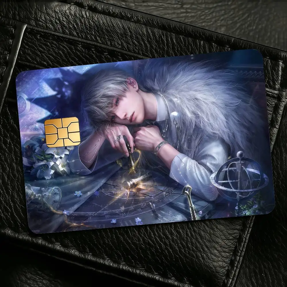 Love And Deepspace Shen Xinghui Xavier Credit Skin Cover Card Stickers 4PCS Film Bus Pass Front Decoration Bank Debit Waterproof