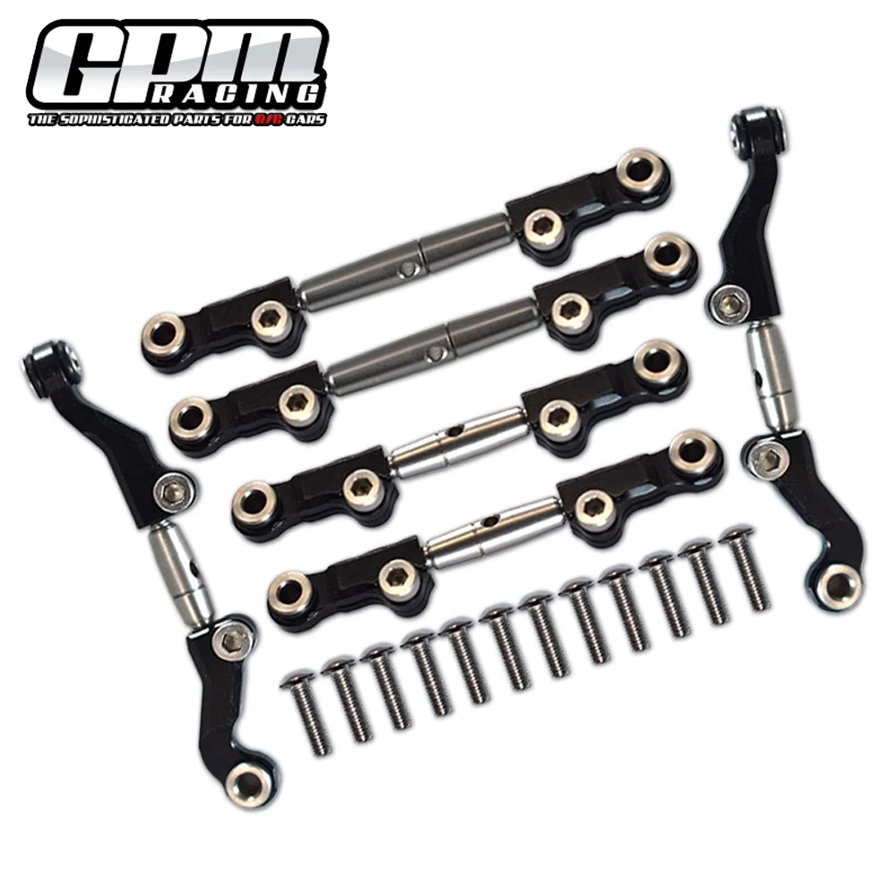 

GPM для LOSI 1/18 Mini-T 2.0 2WD Stadium Truck LOS01019 LOS1056 LOS01015 Металлический сплав Передняя и задняя рулевая тяга Тяга LOS 214013