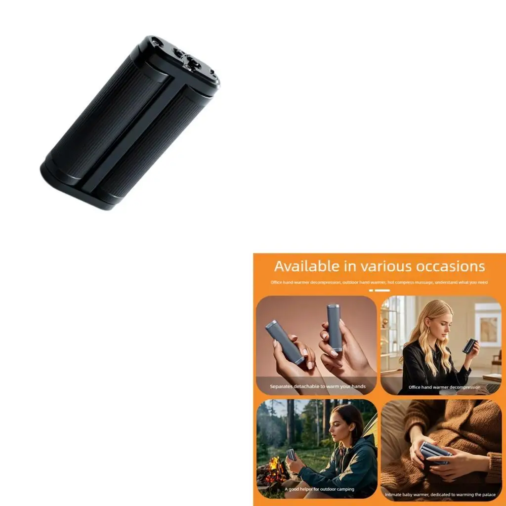 Aquecedor mão elétrico recarregável, aquecedor bolso portátil, presente para caça ao ar livre, acampamento