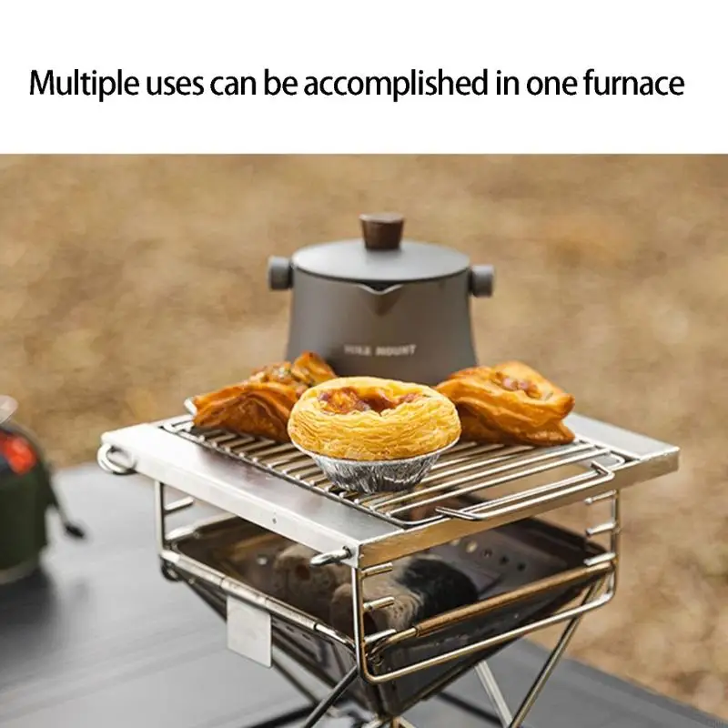 

Practical Folding Firewood Stove Suitable Camping Picnics Rural Use Large Chamber Design Minimal Maintenance Required 4XBB