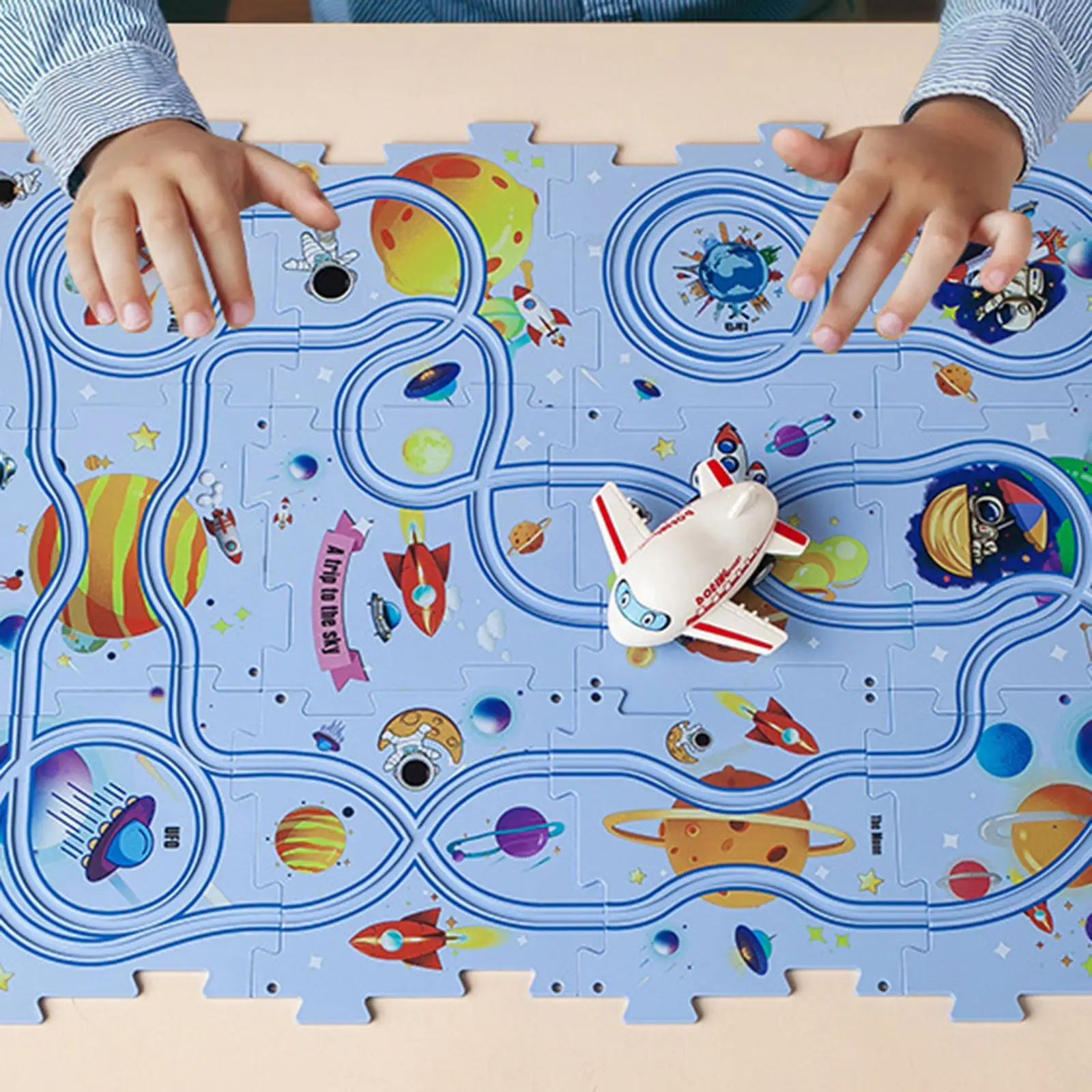 

Race Car Track Toys Educational Puzzle Board Game Plastic Rail Set for Developing Fine Motor Skills in Toddlers