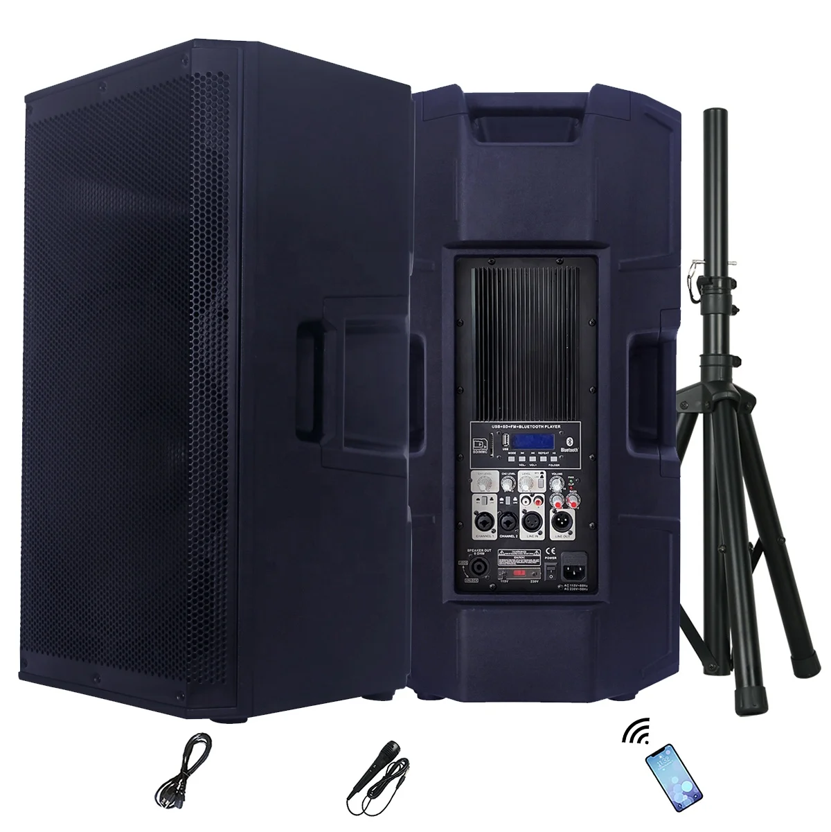 صوت احترافي 5000 وات 15 بوصة نظام مكبر صوت PA عالي الطاقة/داخلي صندوق الصوت DJ نظام خط صفيف الحفلات BocinaParlate #2