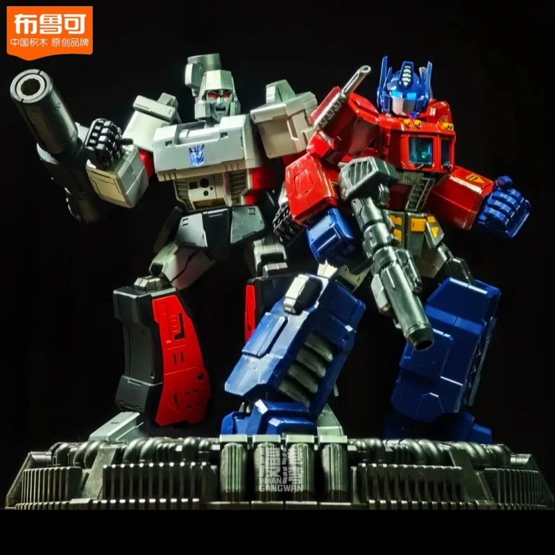 Genuino Blokees Trasformazione Leggendaria Edizione Optimus Prime Megatron Building Blocks 18 cm Action Figure G1 Anime Giocattoli Regali
