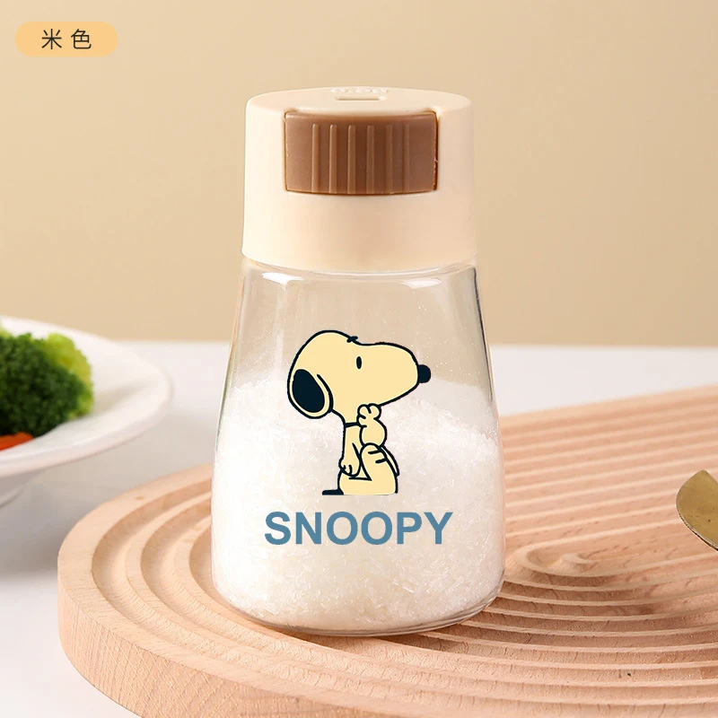Snoopys Kitchen Seasoning Bottle Kitchen Salt and Pepper Shakers Precise Quantitative Push Type Seasoning Bottle Tool Home Gift view 5