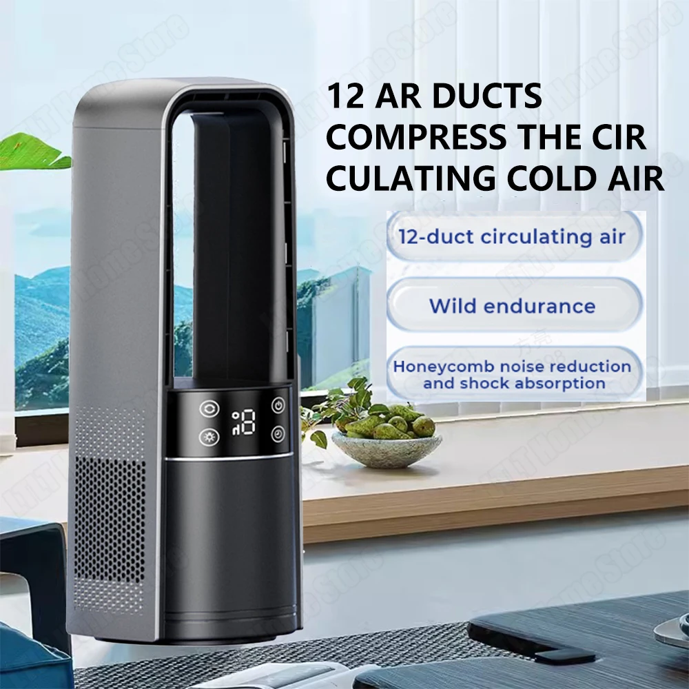 

Desk Fan Bladeless 120° Oscillating Fan Rechargeable Quiet with Night Light Smart LED Touch Control 9H Timer Auto Display Off
