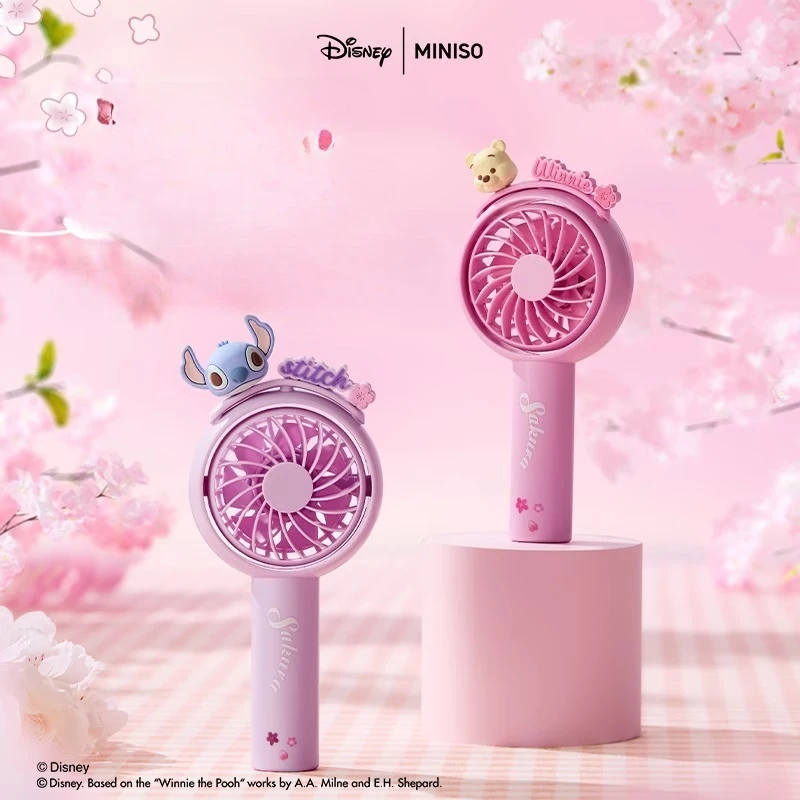 

Disney Sakura Season Ser ies 1200mAh Rechargeable Portable Handheld Fan - Mini Pocket Fan for Summer Travel, Outdoor