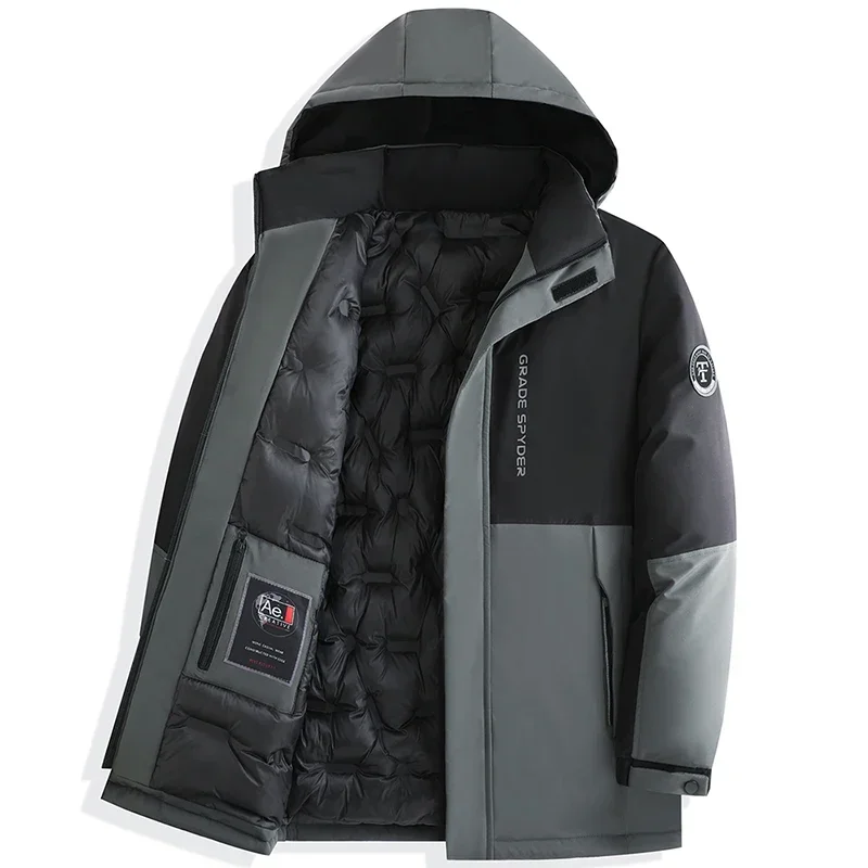 Parkas à capuche imperméables pour hommes, vestes décontractées, vêtements d'extérieur de ski coupe-vent, épais et chauds, rue combinée, hiver, 4XL