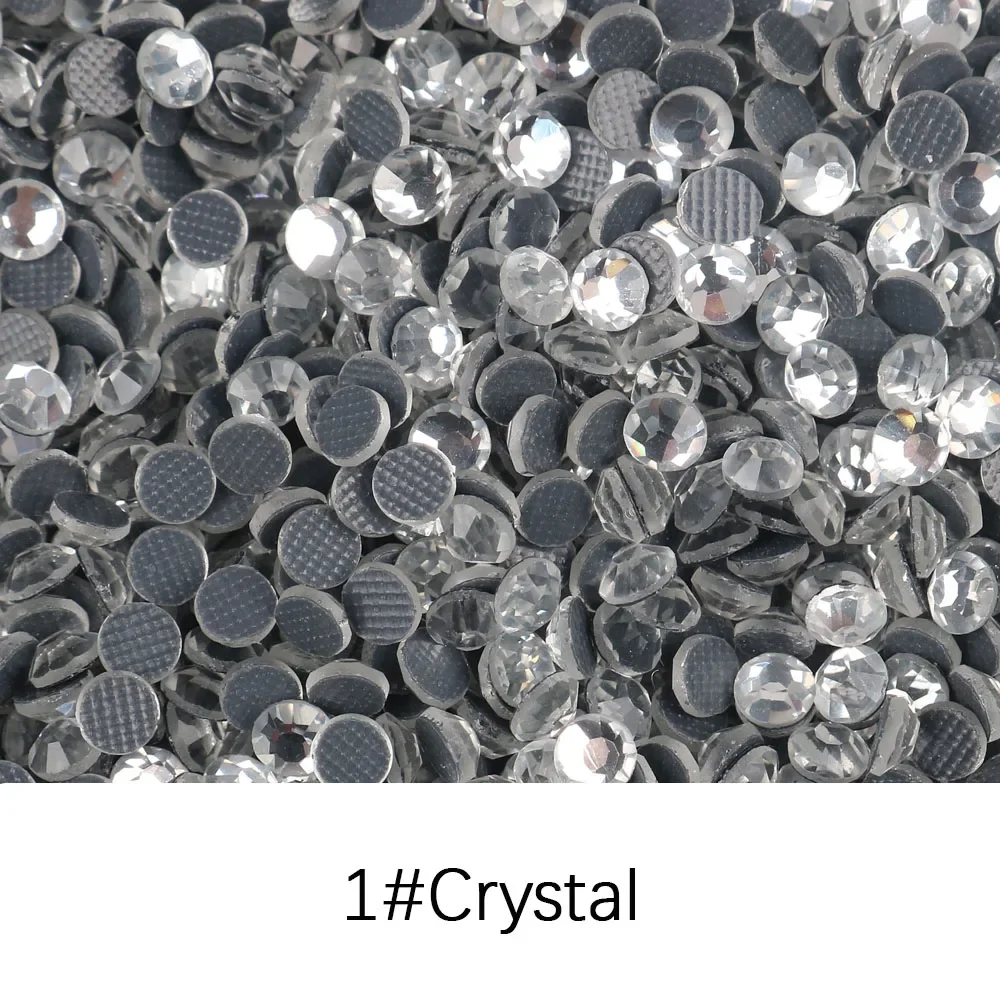 Bulk Big Pack DMC Hotfix Rhinestones Bulk Wholesale Flat Back Hot Fix Crystal Glass Heat Press Stone For Garment Clothes