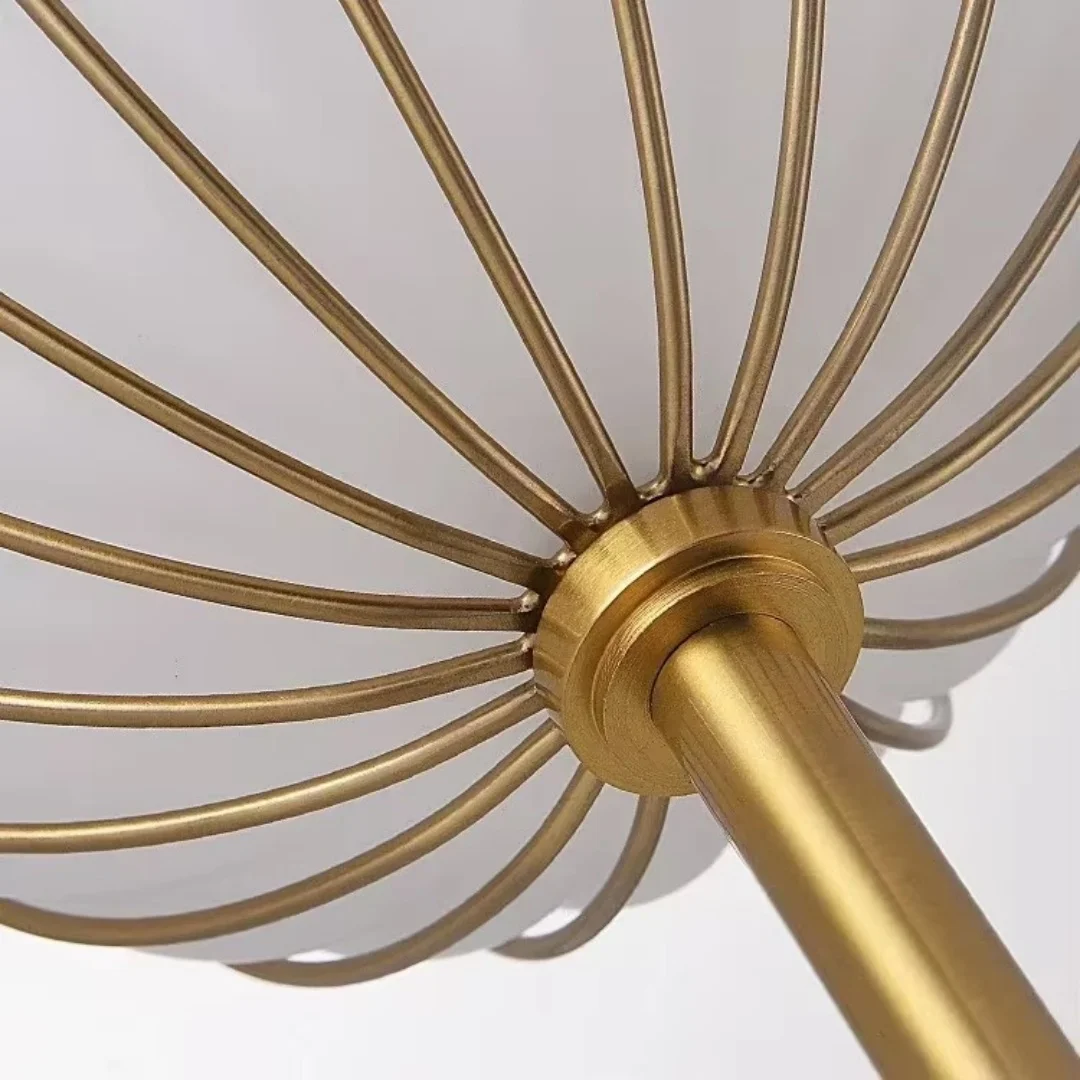 Modern Contemporary Golden Steel Metal Floor Lighting Standing Lamp With Lantern Glass LED Gold Novelty European Nordic OGS/ OEM 6