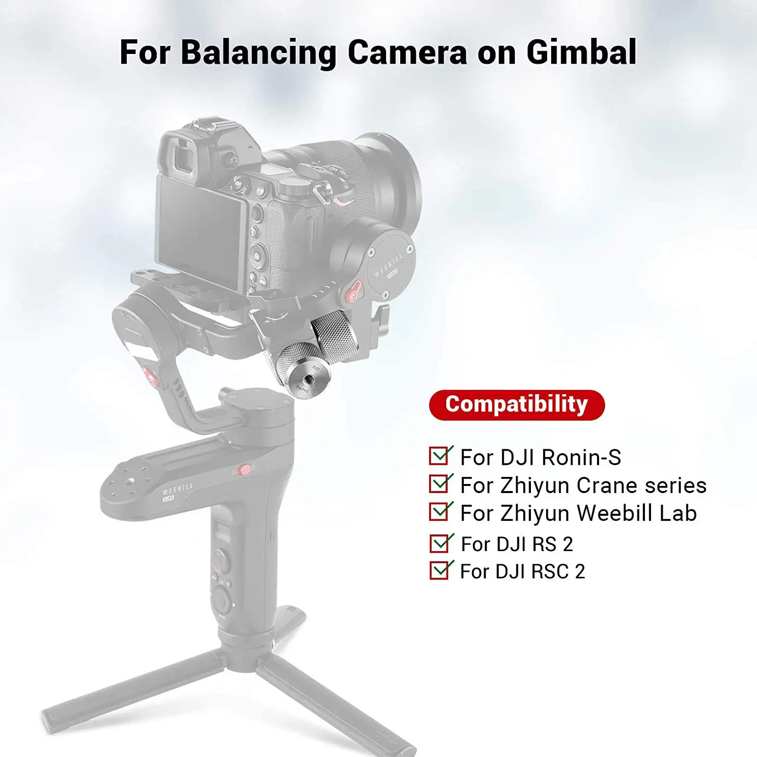 SmallRig Zdejmowana przeciwwaga 100g do DJI Ronin S/Ronin RS 2 / Ronin-SC/Ronin RSC 2 do stabilizatorów gimbala Zhiyun – AAW2284 — zdjęcie 3