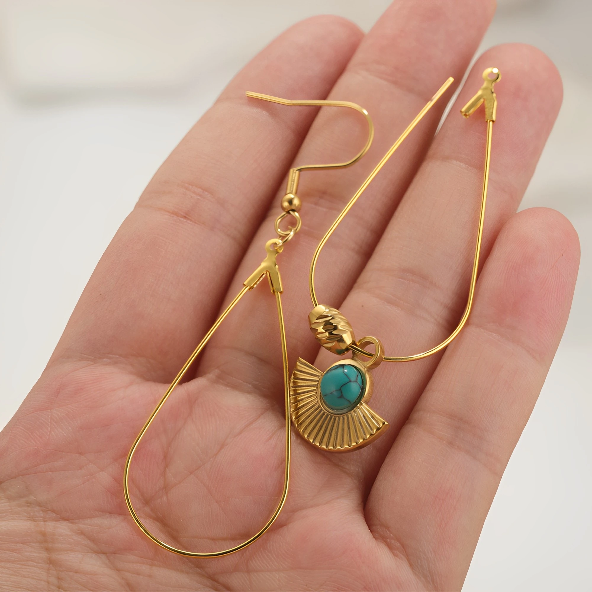 

10 Pcs Copper Teardrop Connectors Found DIY Earrings Pendant Jewelry Making Accessories Wholesale Gold Silver