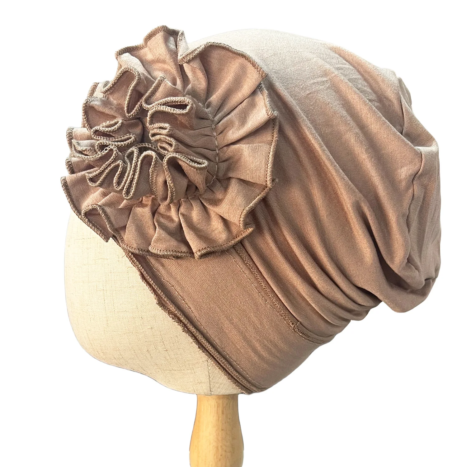 

Новые мягкие шапочки с цветком, мусульманский хиджаб, женский эластичный платок, капот, химиотерапия, повязка на голову от выпадения волос, исламский головной убор, Turbante Mujer