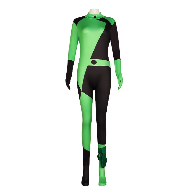 

Anime Kim Possible Cosplay Costume Shego Bodysuit Women Girls Sexy Outfit Halloween Carnival Party Roleplay Disguise Jumpsuit