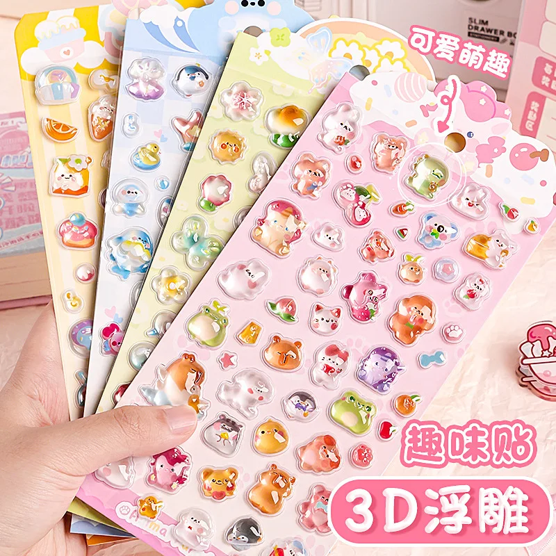 

Kawaii 3d Stickers Cute Cartoon Deco Stickers Diy Phone Luggage Motorcycle Laptop Suitcase Decal Sticker