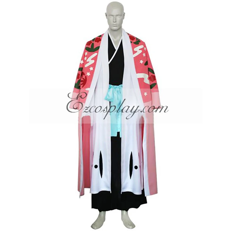 8th Division Captain Shunsui Kyoraku Cosplay Costume Shunsui Sakuranosuke Jiro Kyoraku Shinigami Kimono Outfit E001