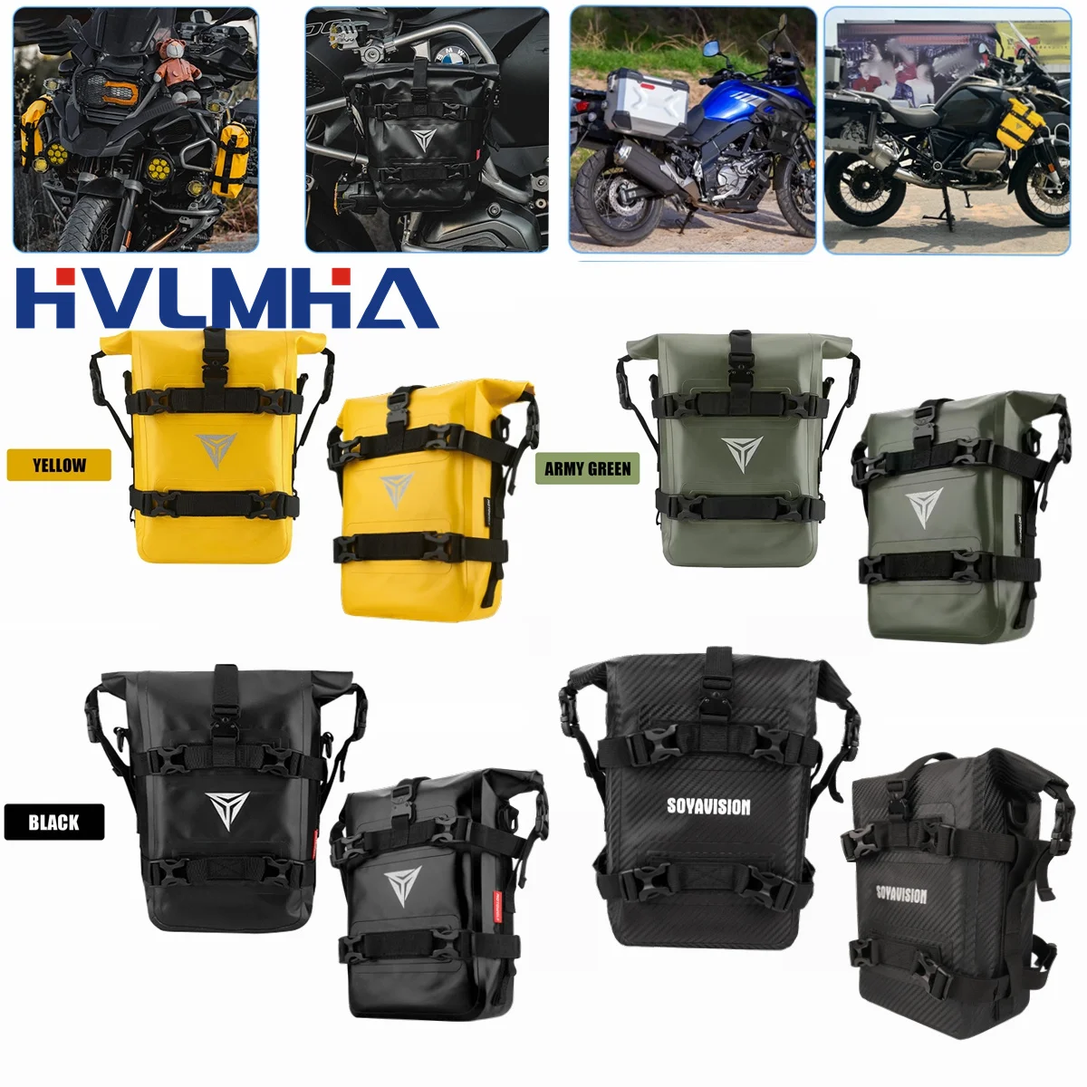 

Motorcycle Waterproof Bag Repair Tool Placement Bag For BMW R1200GS KTM HONDA Suzuki DL650 V-Strom Frame Crash Bars Bag Parts