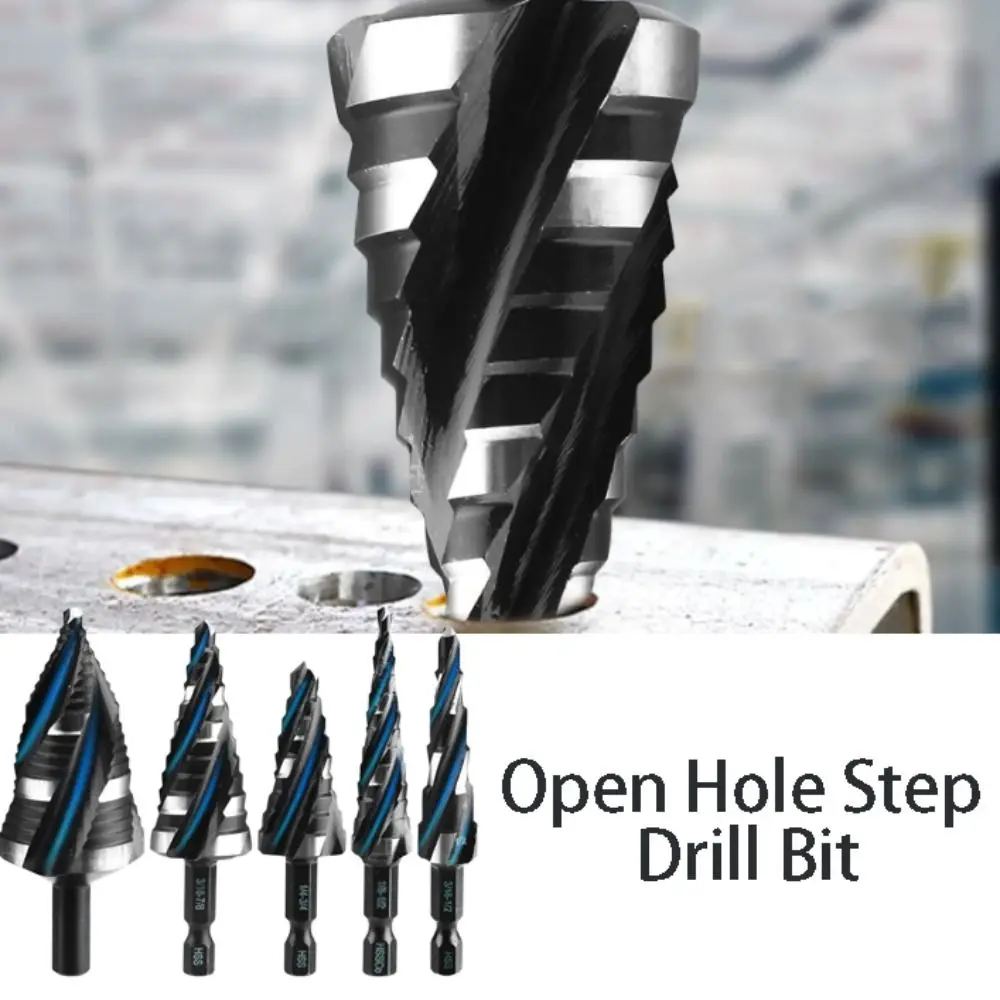 

3 Piece Set Step Drill Bit 5 Piece Set Bearing Steel High Speed Bearing Steel Stainless Steel Four Spiral Flute