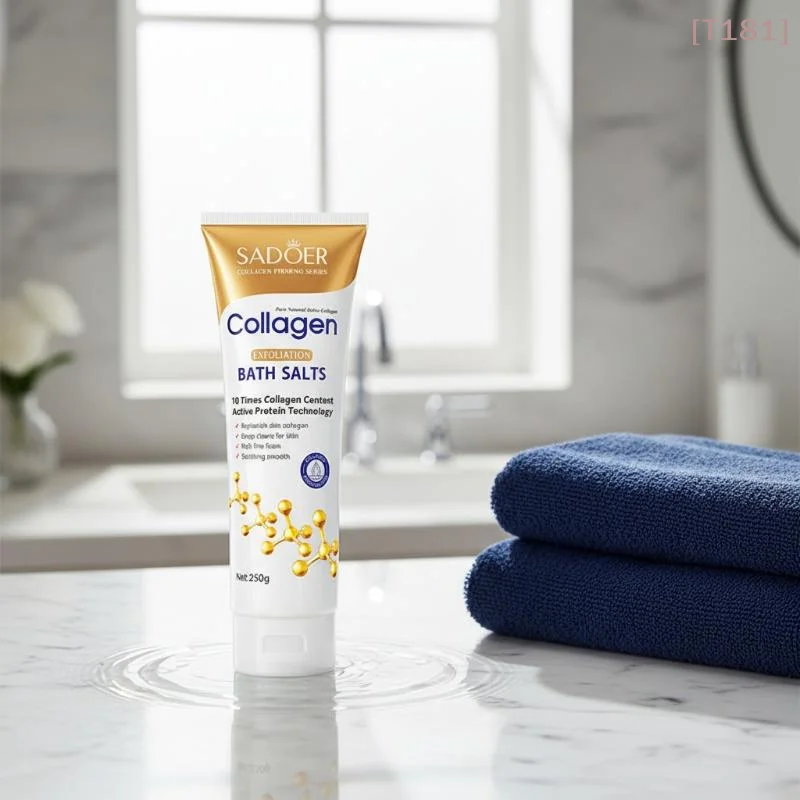 

[E]250g Collagen Exfoliating Bath Salts Body Massage Bath Salt Scrub Exfoliating Moisturizing Nourish Soften Whitening Skin Care