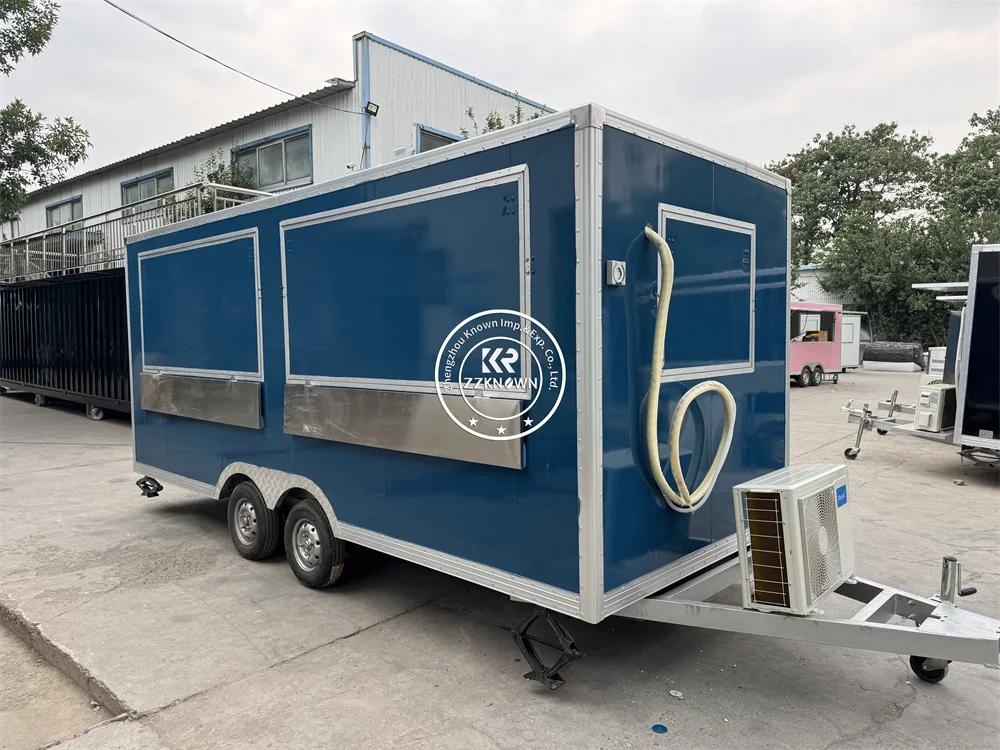 

Mobile Food Trailer Street Coffee Ice Cream Kiosk With Cooking Equipments Catering Cart Fast Food Truck Carts