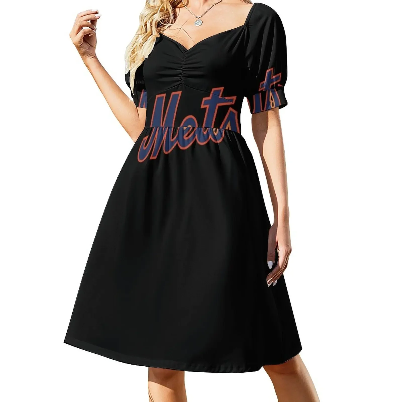 Mets-NY T-shirt classica Abito a maniche corte Abito da donna ampio Abito da sera Abito da donna Abiti da donna per occasioni speciali