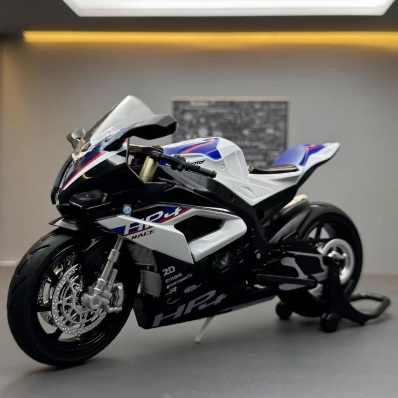 

1:12 BMW HP4 Детские высококачественные украшения, подарки и игрушки со звуковым и световым сплавом, литые под давлением модели